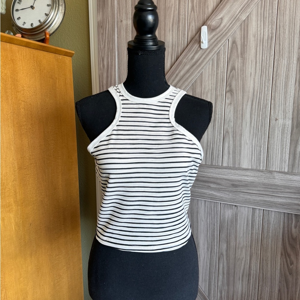 NWOT Shein black-and-white striped tank top